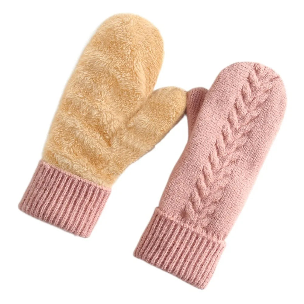 Manoplas de invierno con forro polar de doble capa