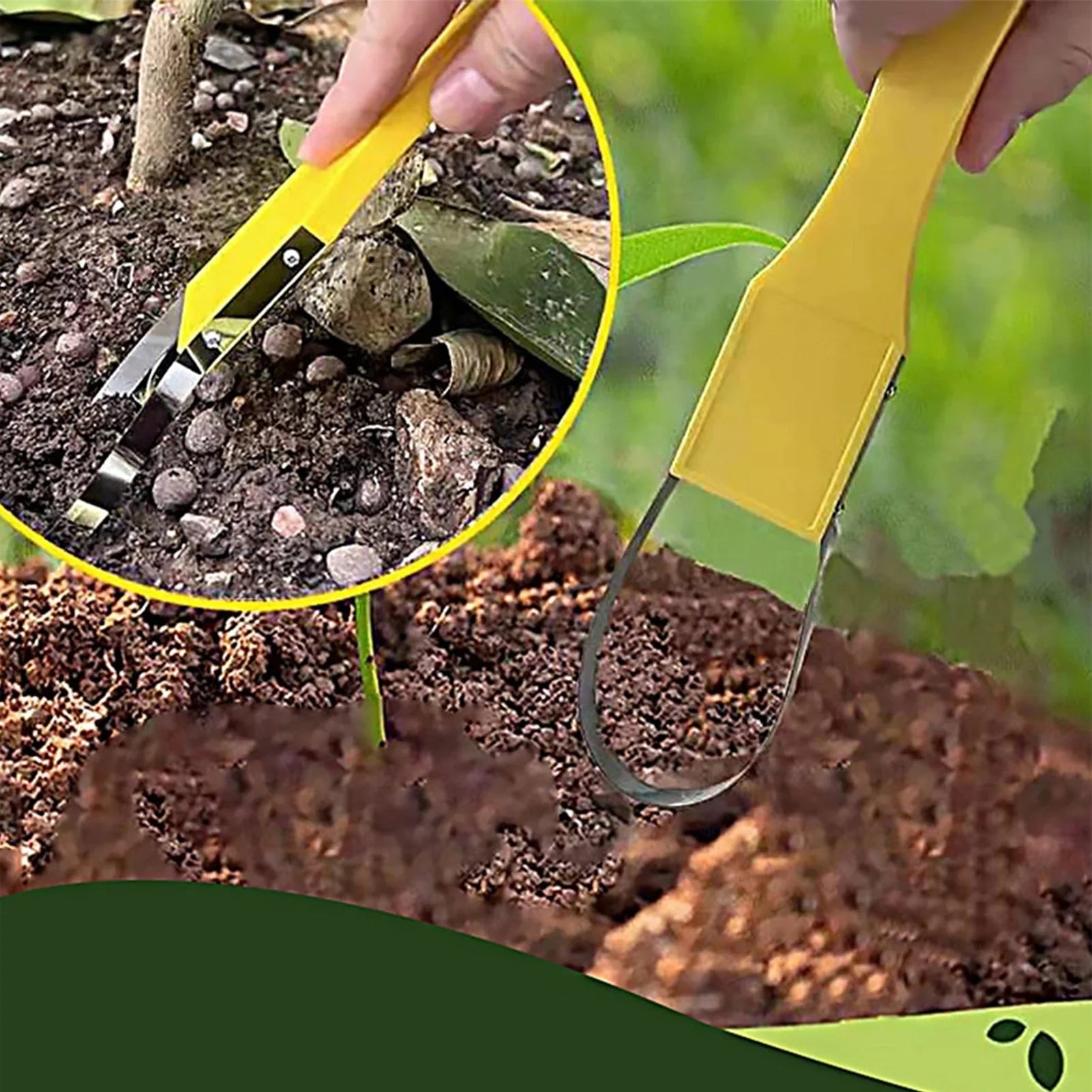 Portable Weeder Tool with Iron Loop Handle - TRENDVYO