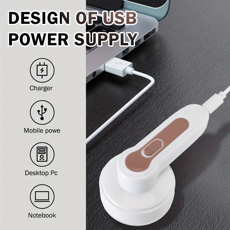 Rechargeable Electric Lint Remover for Clothing, Furniture, and Carpets - TRENDVYO