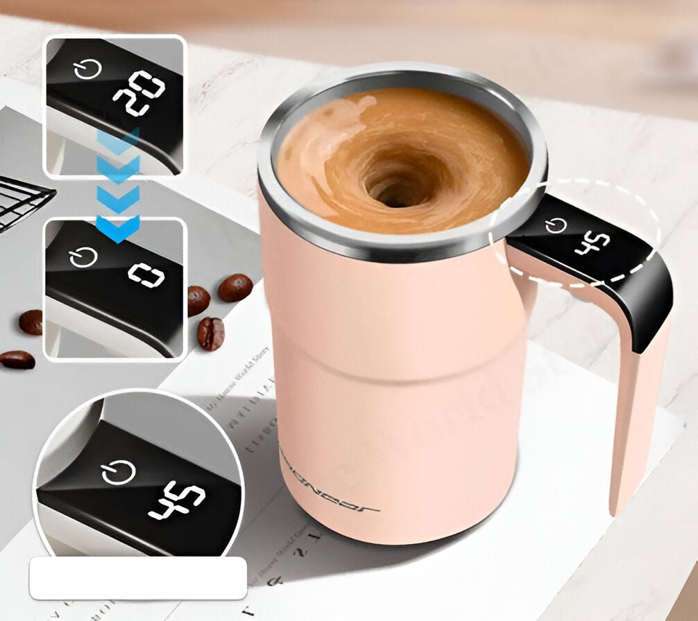 Rechargeable Mug with Built-in Stirring - TRENDVYO