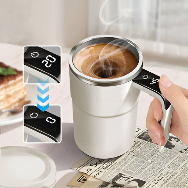 Rechargeable Mug with Built-in Stirring - TRENDVYO