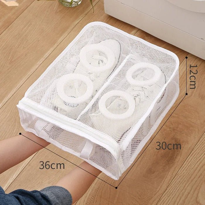 Reusable Shoe Laundry Cleaning Bag - Zippered Wash Bag for Washing Machines, Perfect Sneaker & Tennis Shoe Cleaner Kit for Dirt-Free Shine - TRENDVYO
