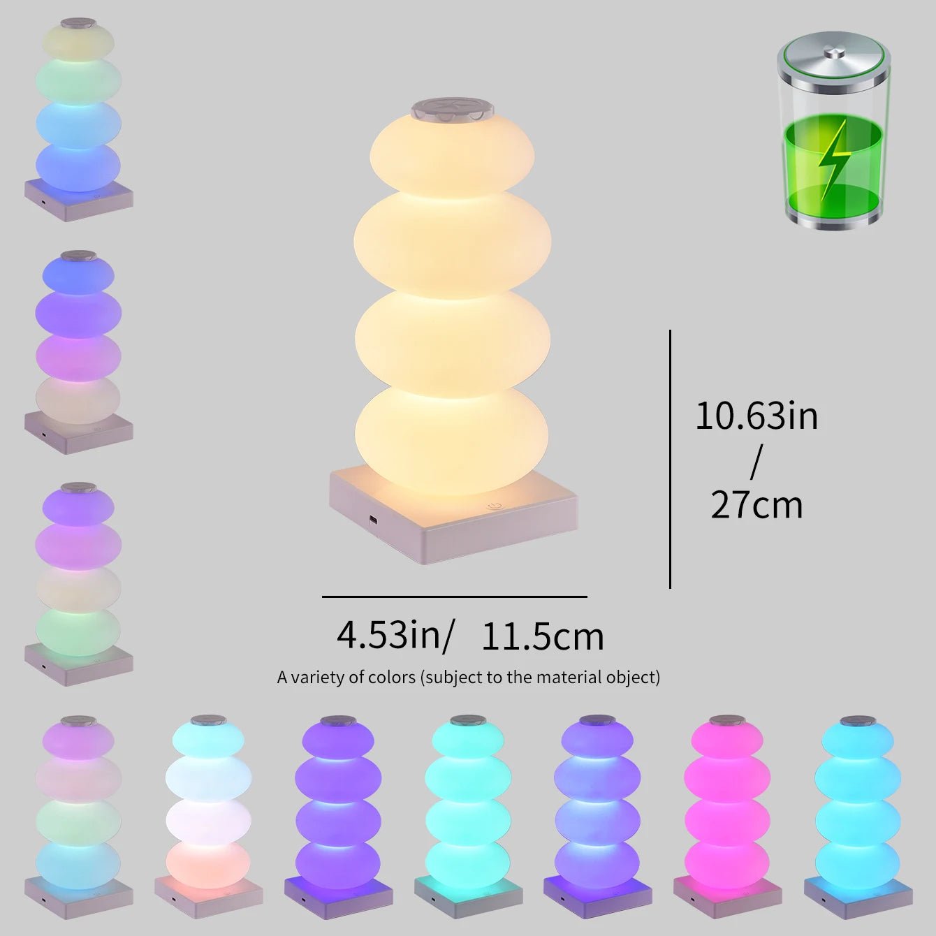 RGB LED Bedside Lamp with Touch Control - TRENDVYO