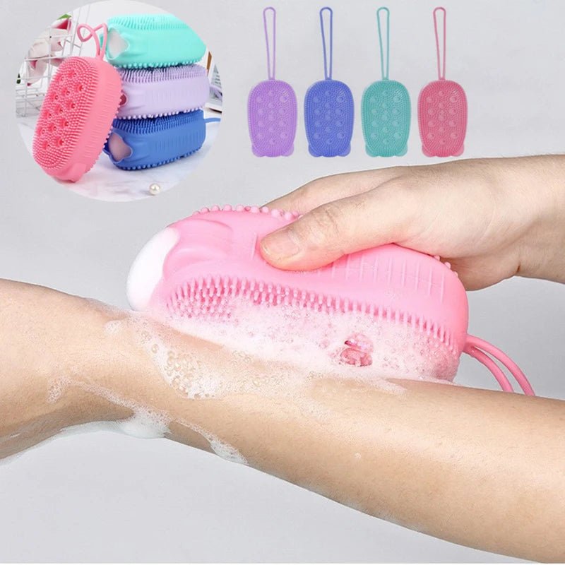 Silicone Body Scrubber with Soap Dispenser - TRENDVYO