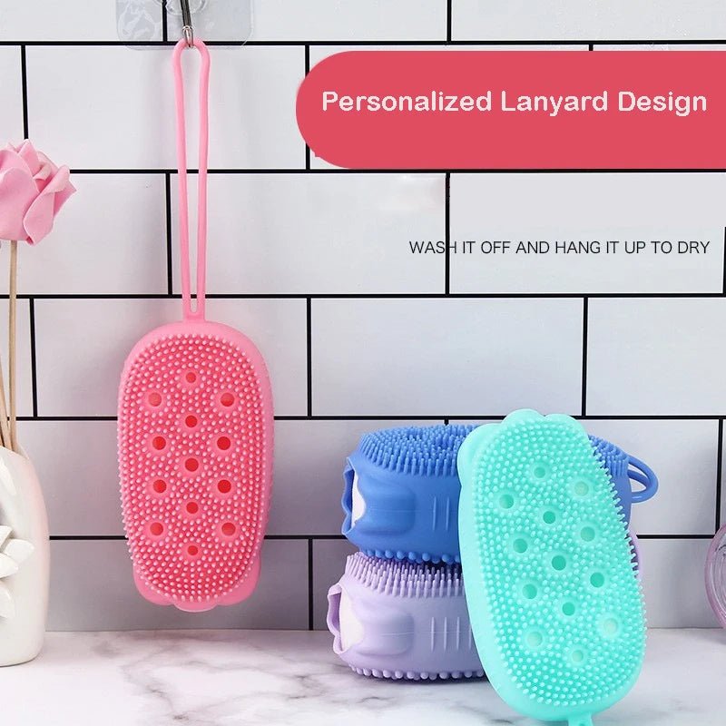Silicone Body Scrubber with Soap Dispenser - TRENDVYO