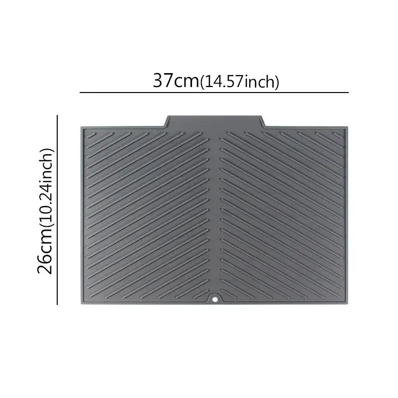 Silicone Dish Drying Mat with Drain Design - TRENDVYO