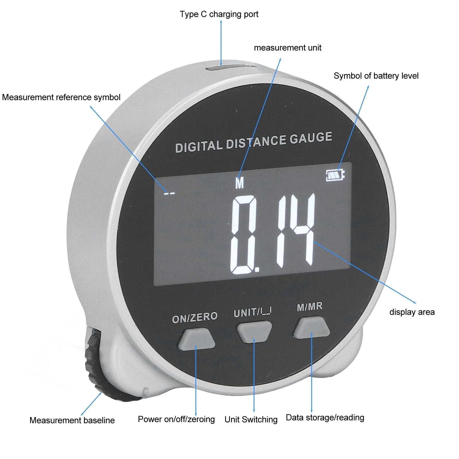 Smart Digital Tape Measure with LCD Display - TRENDVYO