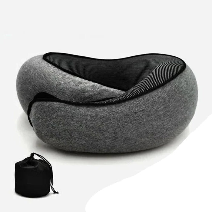 Snail Style Memory Foam Travel Curved Neck Pillow - U-shaped, Portable, Adjustable Support Neck Brace Pillow - TRENDVYO