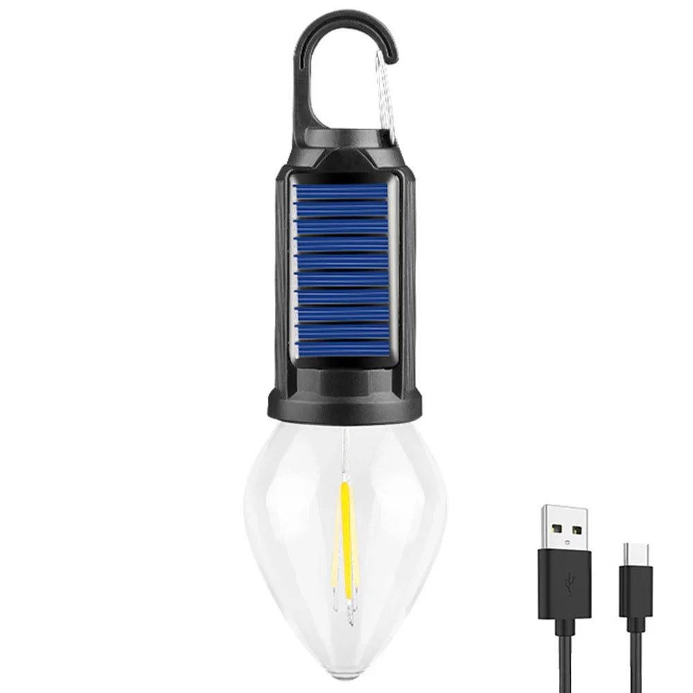 Solar Rechargeable Hooked Camping Light - TRENDVYO
