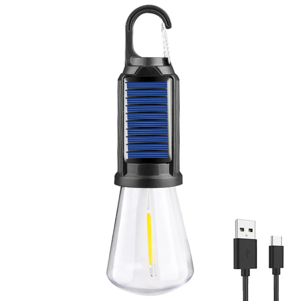 Solar Rechargeable Hooked Camping Light - TRENDVYO