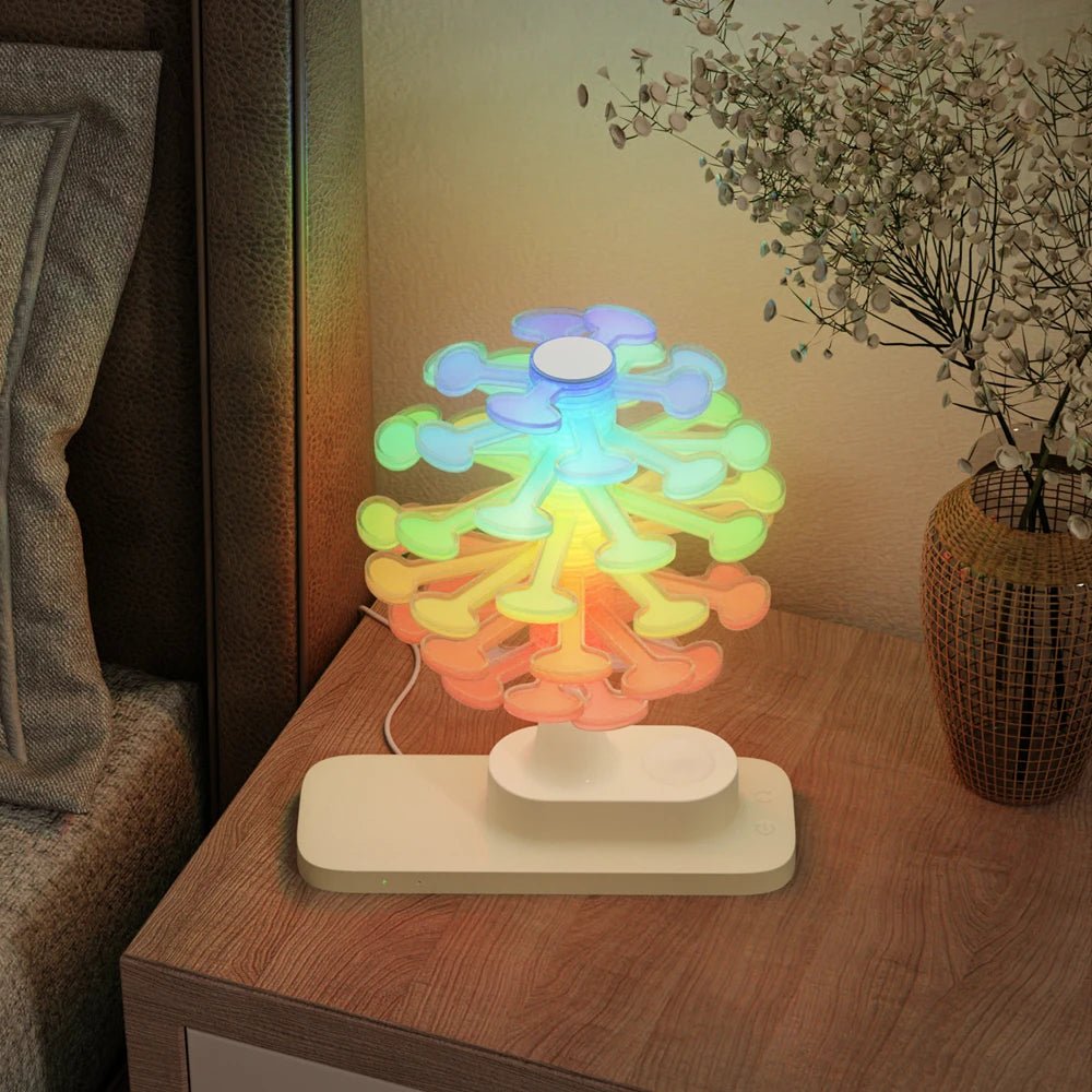 Spiral Tree Table Lamp with Integrated Wireless Charger - TRENDVYO