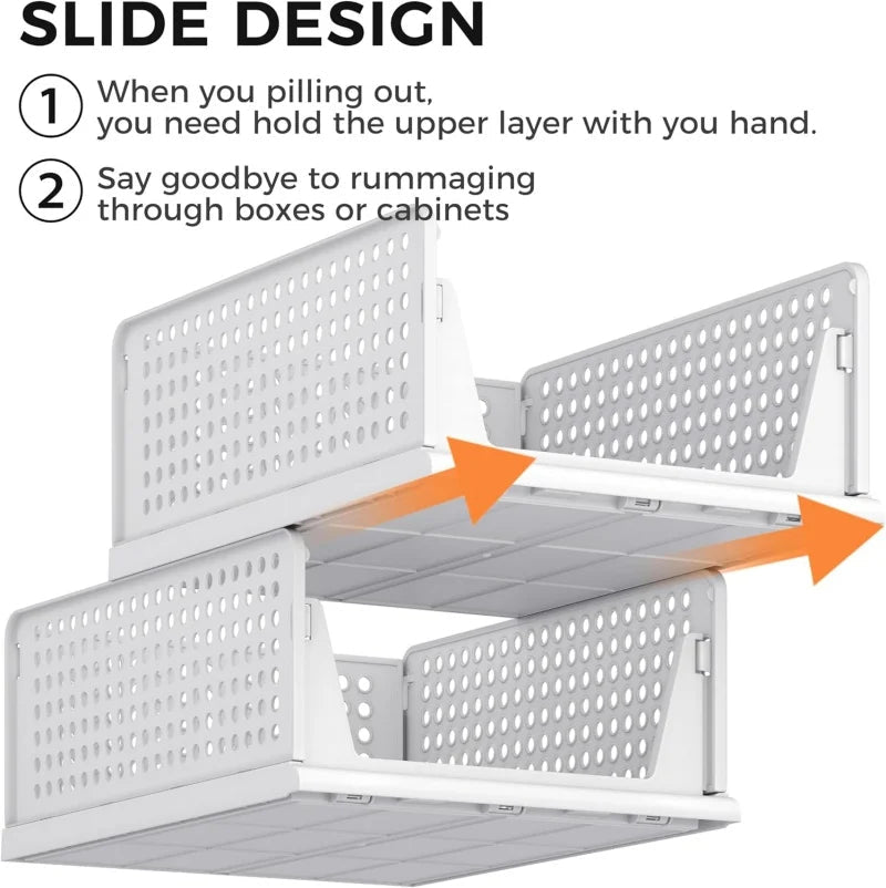 Stackable Plastic Drawer Closet Organizer - TRENDVYO