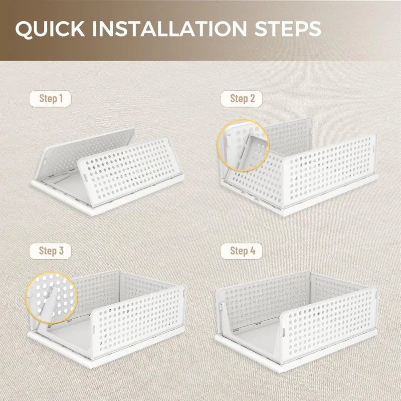 Stackable Plastic Drawer Closet Organizer - TRENDVYO