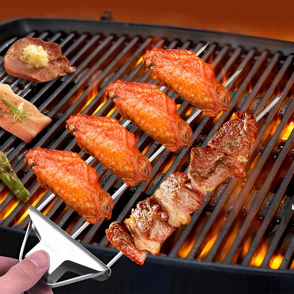 Three-prong grill skewer set - TRENDVYO