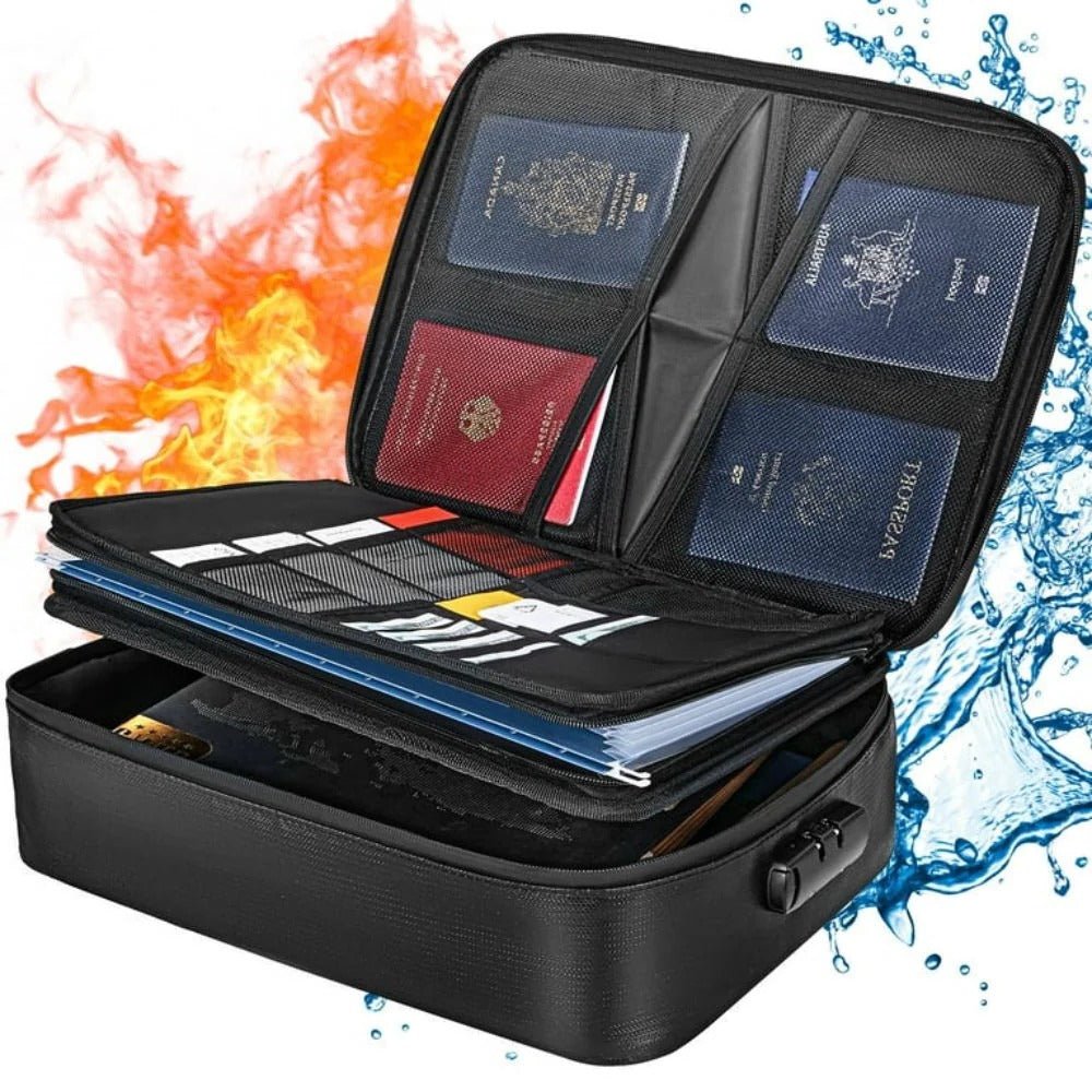 Waterproof Fireproof Document Cash Safe Bag - TRENDVYO