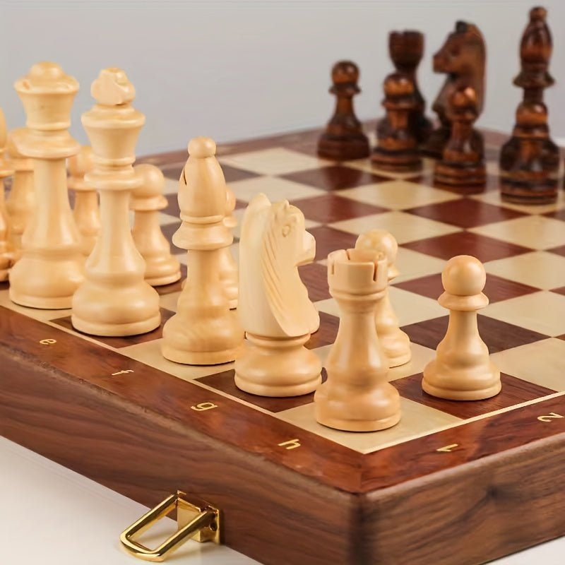 Wooden Chess Set - Perfect for Home and Travel - TRENDVYO