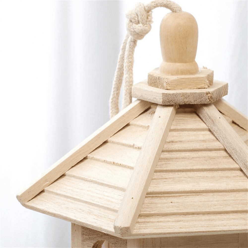 Wooden Transparent Household Bird Feeder - TRENDVYO